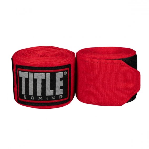 TITLE Fight Back Semi-Elastic Hand Wraps 4,5m Red