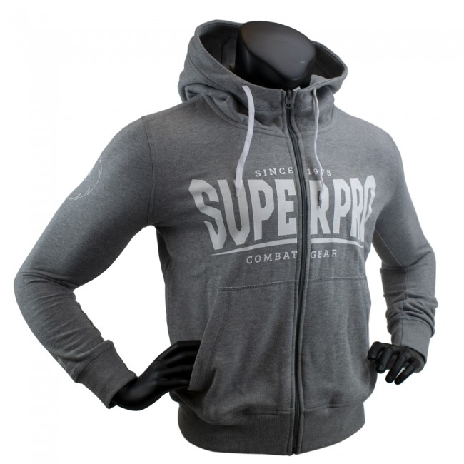 Ζακετα Super Pro Hoody met Rits S.P. Logo Γκρι